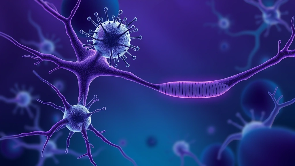 Conceptual illustration of a gene therapy vector reaching nerve cells