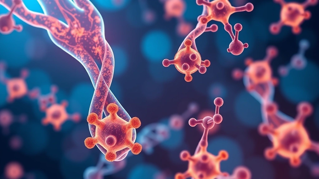Conceptual illustration of antibodies and muscle fibers