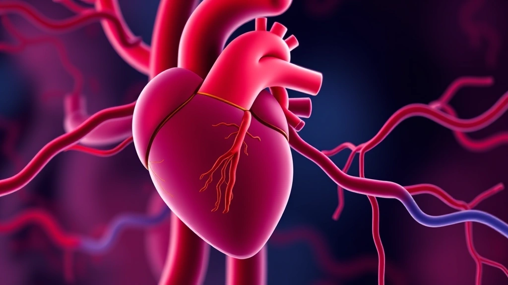 Conceptual illustration of a cardiac drug easing an overactive heart muscle