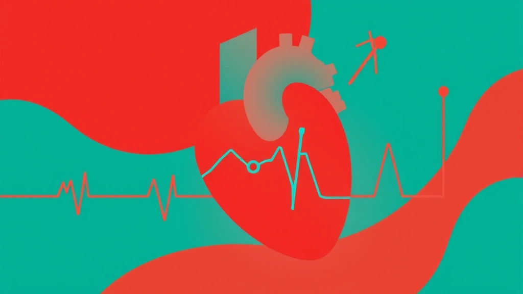 Conceptual illustration of a recovering heart strengthened by exercise and monitoring
