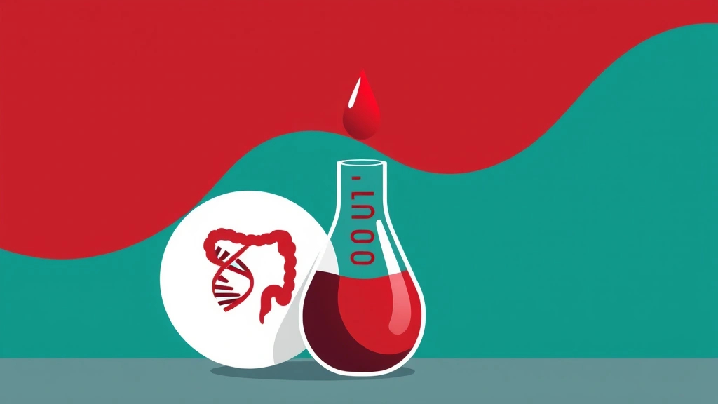 Illustration of a new FDA-approved blood test for colon cancer screening