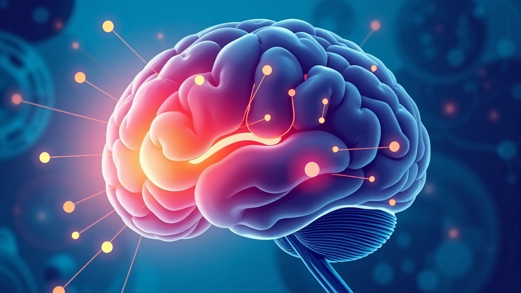 Conceptual illustration of a GLP-1 drug acting on the brain’s reward center