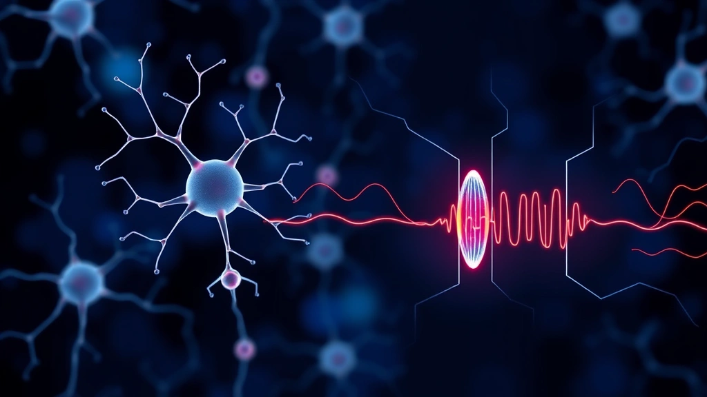 Conceptual illustration of a drug blocking an ion channel to control epilepsy