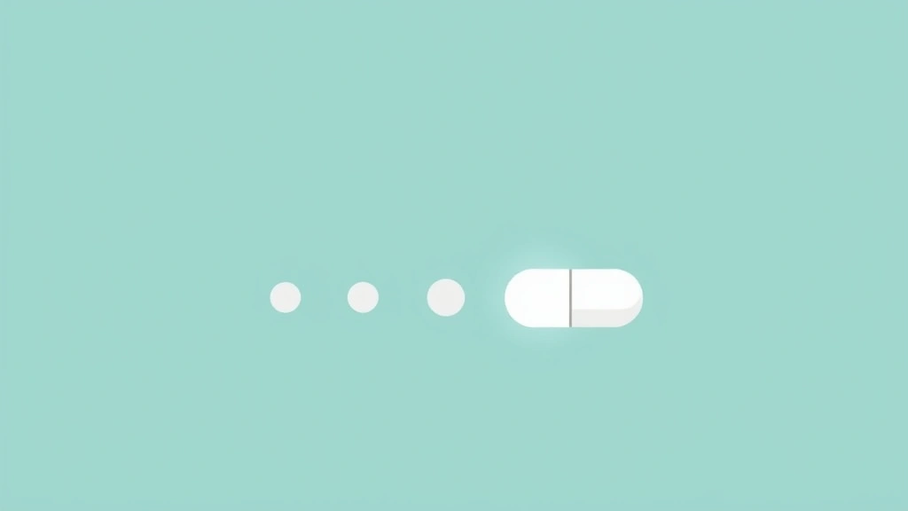 Illustration of a single pill beside a weekly row of seven dots with one highlighted