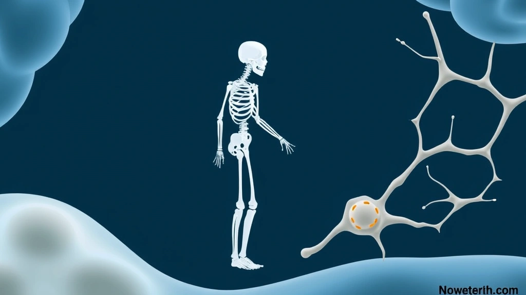 Conceptual illustration of an antibody blocking abnormal bone formation