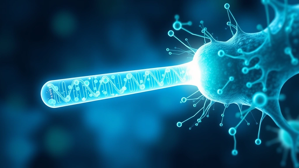 Conceptual illustration of an AAV vector delivering a repaired enzyme into neurons