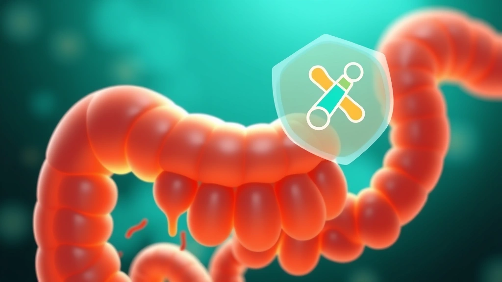 Conceptual illustration of protected intestinal villi and an antibody