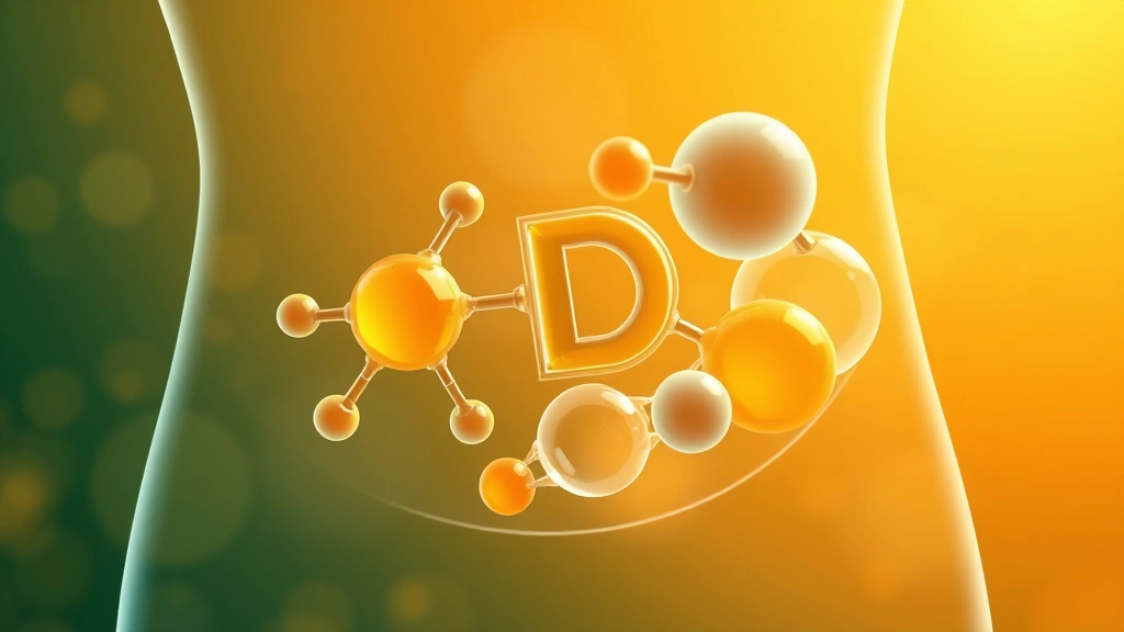 Conceptual illustration of vitamin D trapped in fat cells