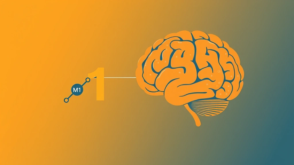 Conceptual illustration of a vitamin B1 molecule linked to a brain with an overlooked-warning motif